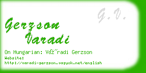 gerzson varadi business card